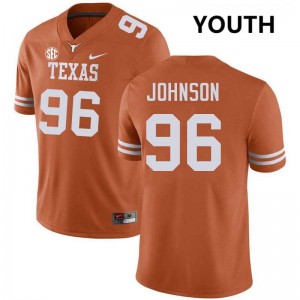Lavon Johnson The Horns 2025 Football #96 Youth Jerseys - Texas Orange 526303-980