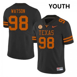 Maraad Watson Texas Longhorns Football #98 Youth Stitched Jerseys - Black 179804-884