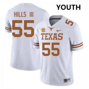 Melvin Hills III UT NCAA Football #55 Youth Jerseys - White 998065-218