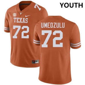 Neto Umeozulu University of Texas Football #72 Player Youth Jerseys - Texas Orange 697819-386