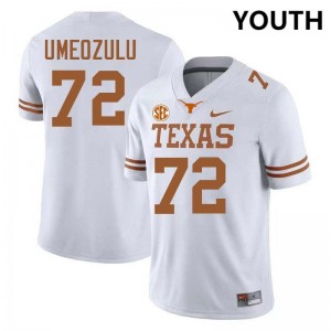 Neto Umeozulu Texas Longhorns Football Game Youth #72 Jerseys - White 772385-967