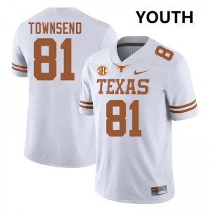 Nick Townsend UT Youth #81 Football Stitched Jerseys - White 252605-679