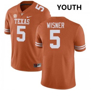 Quintrevion Wisner UT #5 Youth 2025-26 Football Jerseys - Texas Orange 875020-235