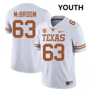 Rick McBroom UT #63 Embroidery Youth Football Jerseys - White 715840-886