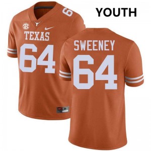 Robert Sweeney Texas #64 Football Youth Game Jerseys - Texas Orange 849615-599