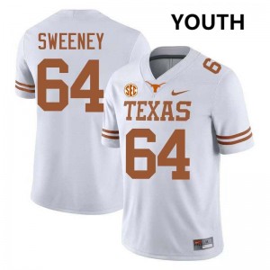 Robert Sweeney Longhorns Football #64 High School Youth Jerseys - White 306807-799