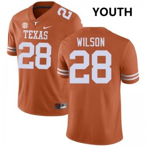 Santana Wilson Texas Longhorns Stitched #28 Football Youth Jerseys - Texas Orange 513818-906
