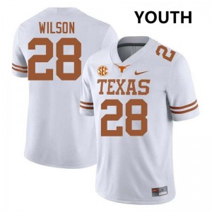 Santana Wilson Texas Replica #28 Football Youth Jerseys - White 899446-550