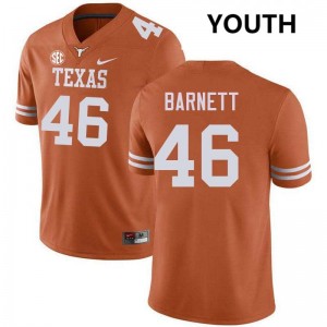 Spencer Barnett Longhorns Football Youth Alumni #46 Jerseys - Texas Orange 890357-503