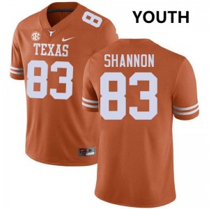 Spencer Shannon Longhorns Youth Alumni #83 Football Jerseys - Texas Orange 312875-145