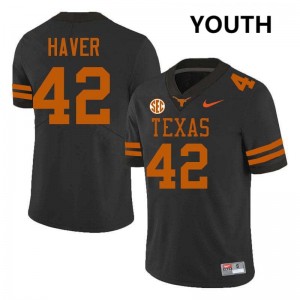 Tate Haver UT Youth #42 High School Football Jerseys - Black 651282-503