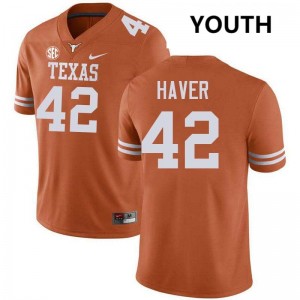 Tate Haver Lone Star State Reps #42 Youth Limited Football Jerseys - Texas Orange 361994-181