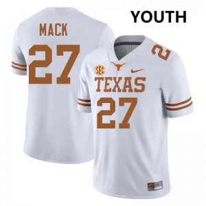 Wardell Mack Longhorns #27 2025 Football Youth Jerseys - White 335771-660