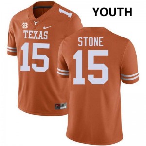 Will Stone Texas Longhorns 2025-26 Youth #15 Football Jerseys - Texas Orange 323725-309