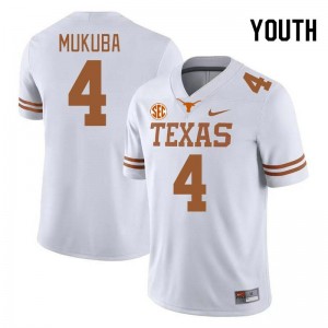 Andrew Mukuba UT #4 SEC Conference NCAA Youth Jerseys - White 883928-257