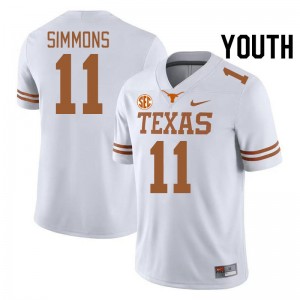Colin Simmons UT Youth SEC Conference Limited #11 Jerseys - White 155749-664
