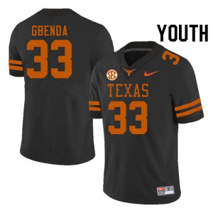 David Gbenda UT SEC Conference Youth Stitched #33 Jerseys - Black 332250-491