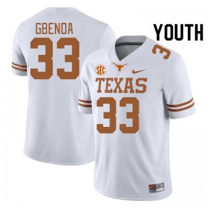 David Gbenda The Horns SEC Conference Youth #33 Stitched Jerseys - White 741831-669