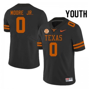 DeAndre Moore Jr. Longhorns #0 Youth SEC Conference Embroidery Jerseys - Black 242885-225