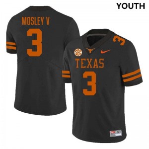 Emmett Mosley V University of Texas Football Youth #3 High School Jerseys - Black 221977-157