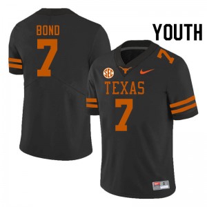 Isaiah Bond Burnt Orange #7 SEC Conference Youth Stitched Jerseys - Black 248279-318